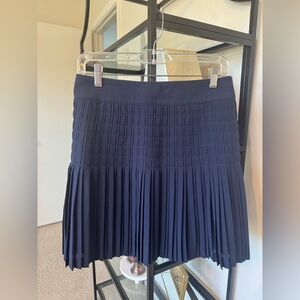 JCrew navy blue pleated skirt